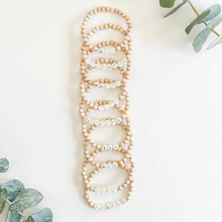 Press Pause "Tia" Natural Wood Aromatherapy Bracelets