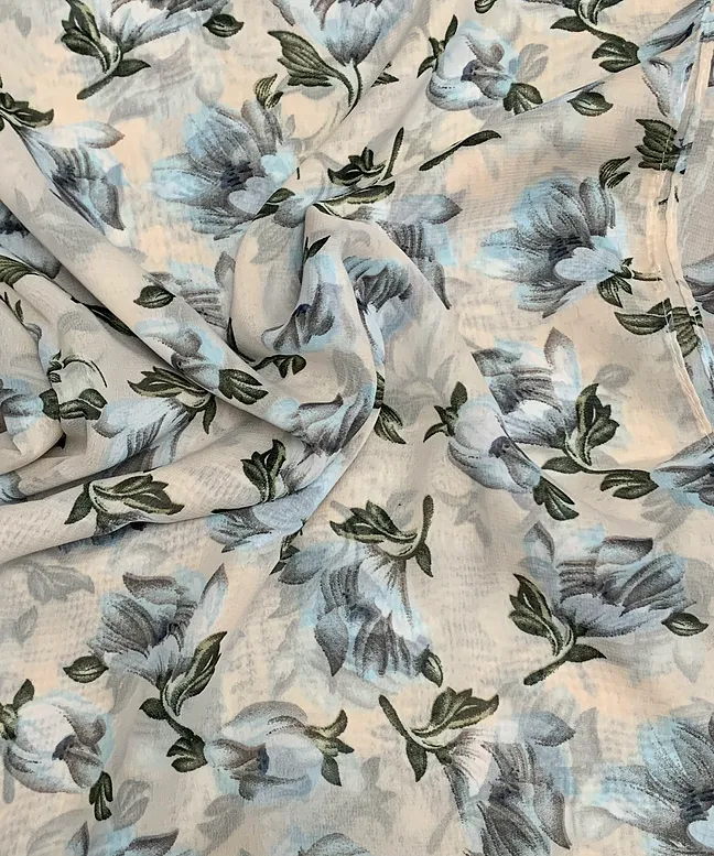 Printed Chiffon - Light Peach