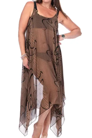 Rapz Chiffon Dress, Black/Taupe (4347)