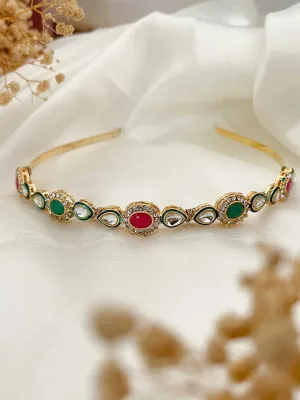 Red And Green Traditional Hairband