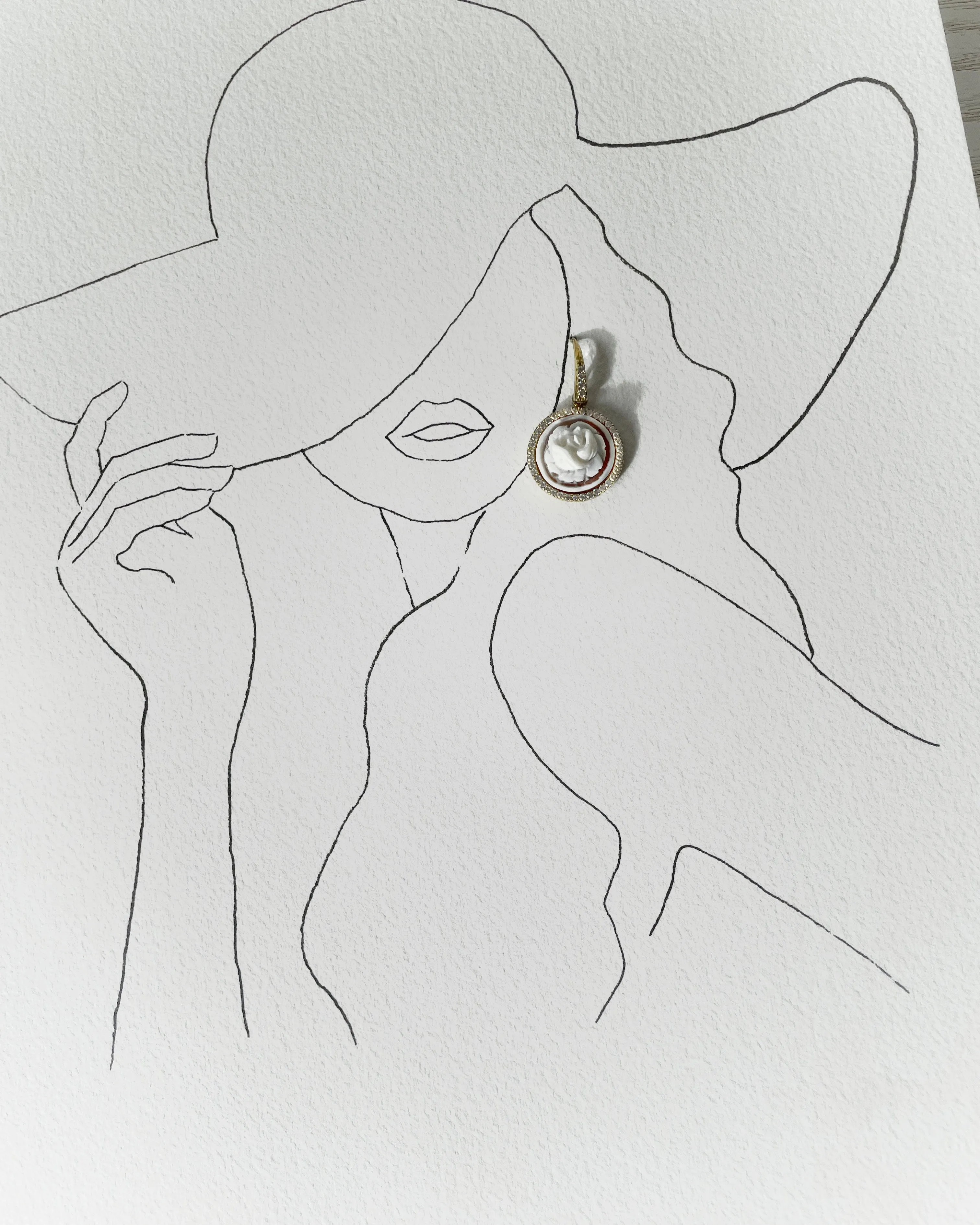 ROSE BLANCJE EARRINGS - GOLD