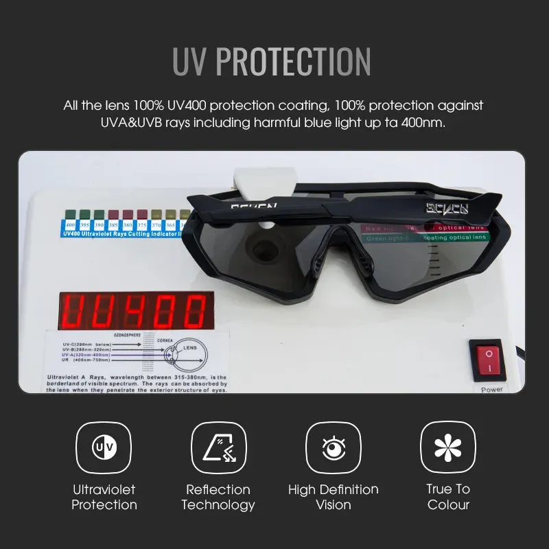 SCVCN Classic Bike Cycling Glasses MTB Riding Sunglasses Men Women Racing Bicycle Goggles Outdoor Sports Running Hiking Eyewear