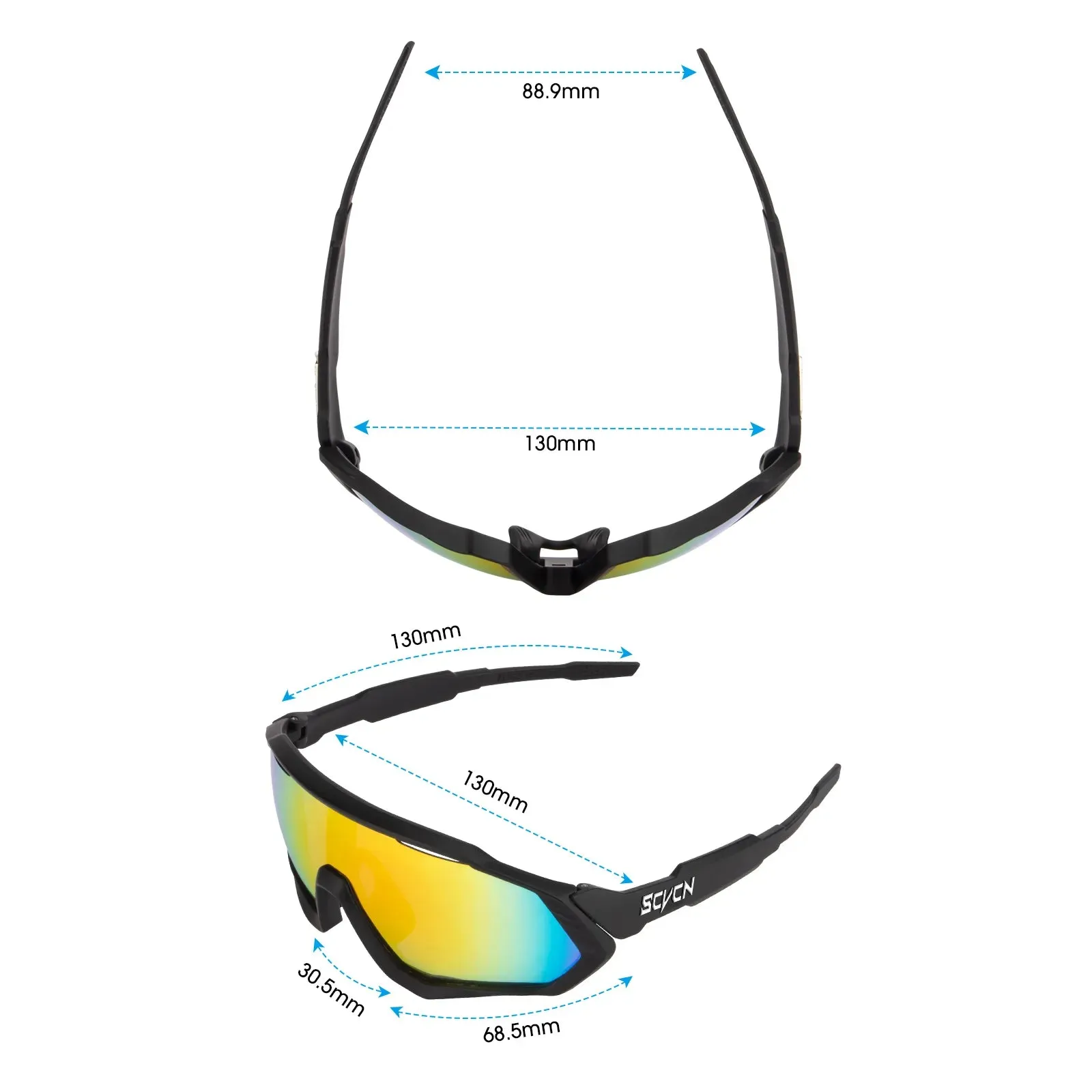 SCVCN Classic Bike Cycling Glasses MTB Riding Sunglasses Men Women Racing Bicycle Goggles Outdoor Sports Running Hiking Eyewear