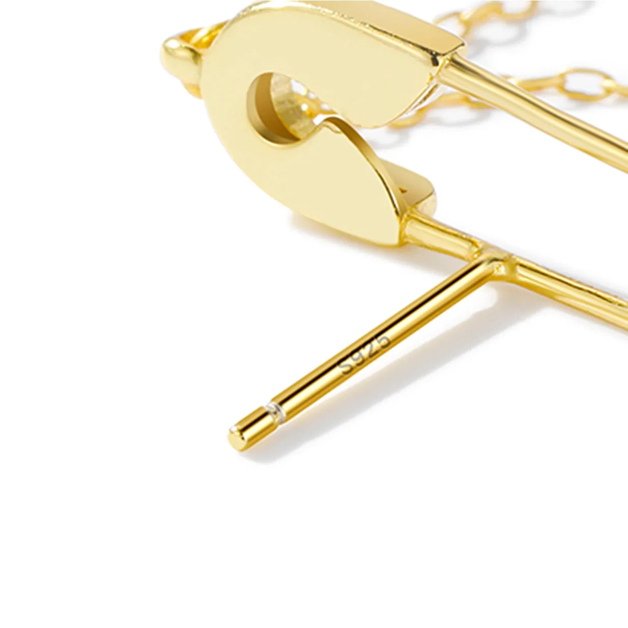 SLUYNZ 925 Sterling Silver Safety Pin Earrings Tassel for Womens Teens Pin Drop Earrings Double Tassel Earrings