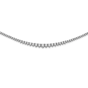 Sterling Silver 147 Stone CZ Necklace