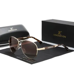 Titanium Alloy Polarized Sunglasses - Pilot Mirror Eyewear