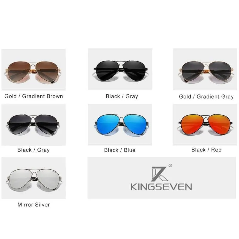 Titanium Alloy Polarized Sunglasses - Pilot Mirror Eyewear