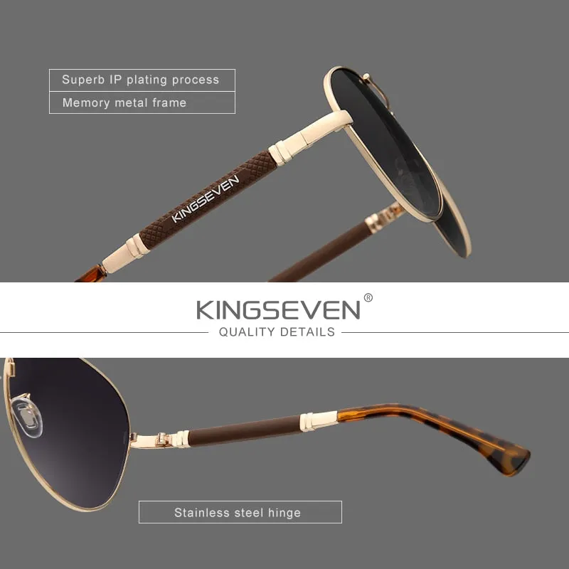 Titanium Alloy Polarized Sunglasses - Pilot Mirror Eyewear