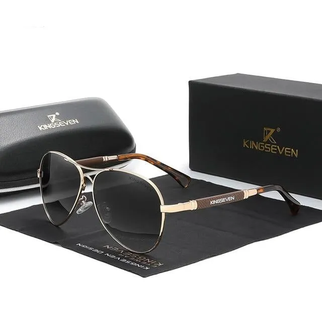 Titanium Alloy Polarized Sunglasses - Pilot Mirror Eyewear