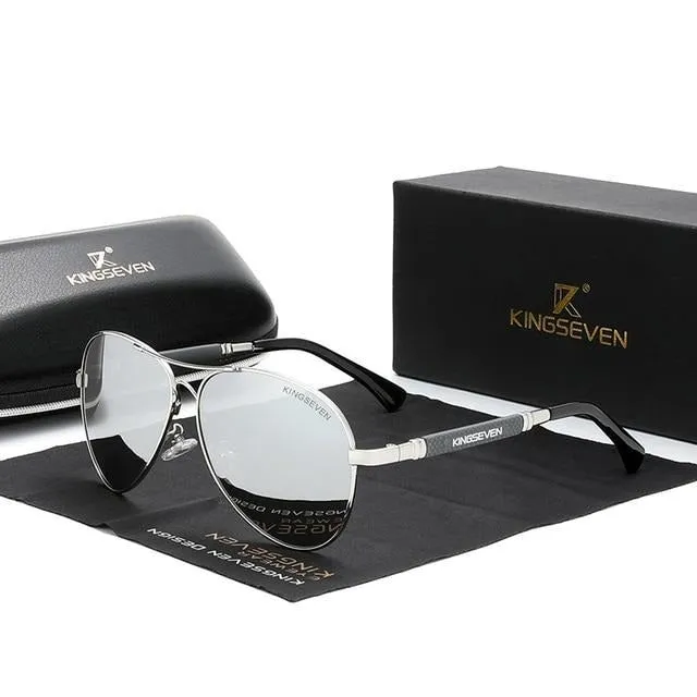 Titanium Alloy Polarized Sunglasses - Pilot Mirror Eyewear