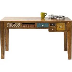Vivid Screen Contemporary Mango Wood Console Hall Table Study Desk