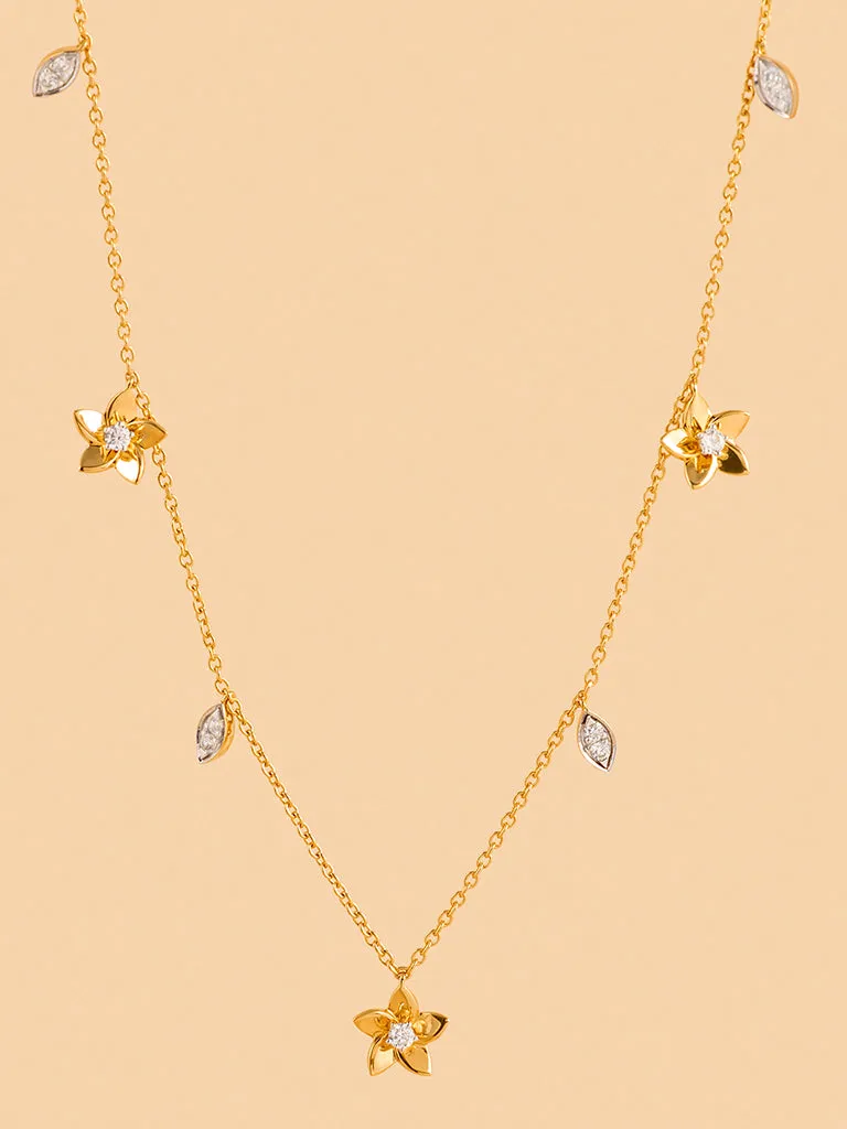 Westside X Pome Gold Classic Floral Stone Necklace