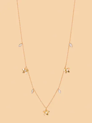 Westside X Pome Gold Classic Floral Stone Necklace