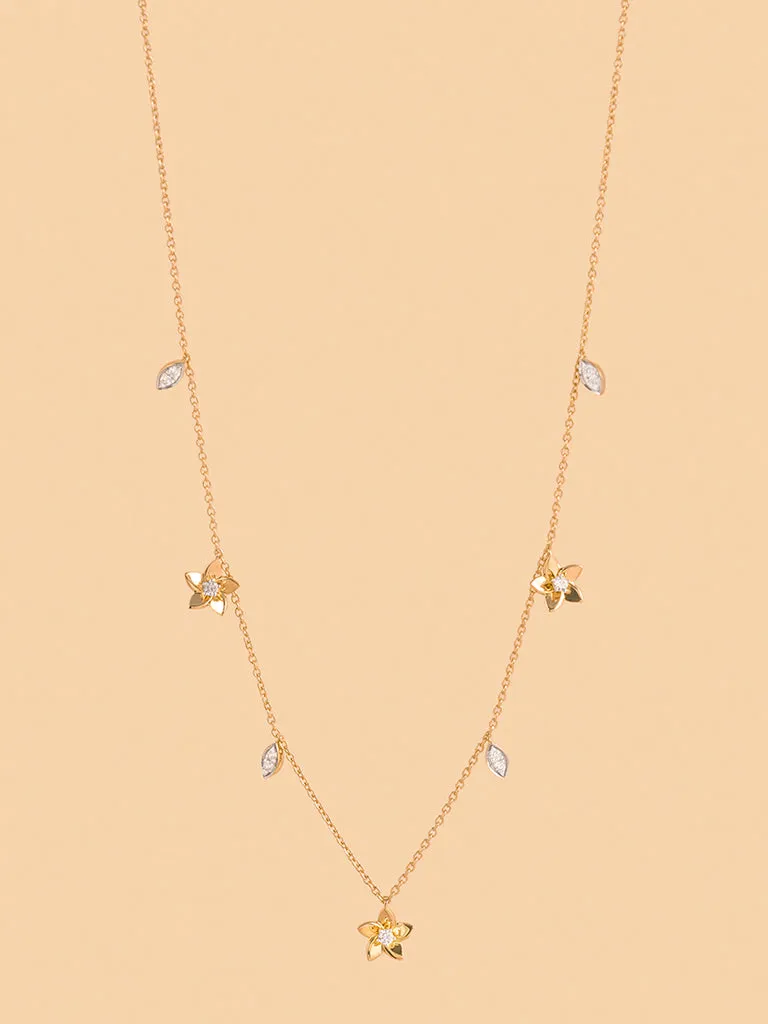 Westside X Pome Gold Classic Floral Stone Necklace