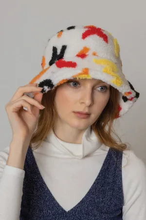Women's Alphabet Sherpa Bucket Hat