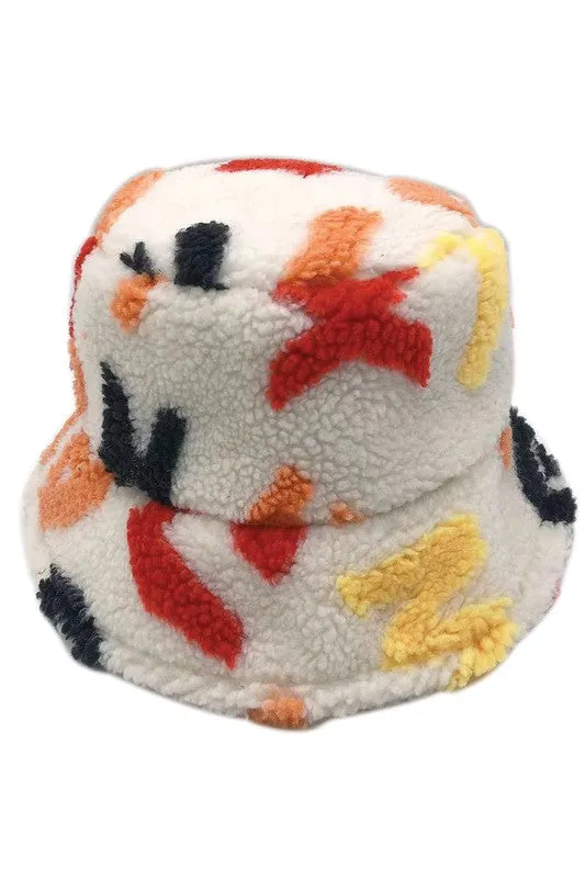 Women's Alphabet Sherpa Bucket Hat