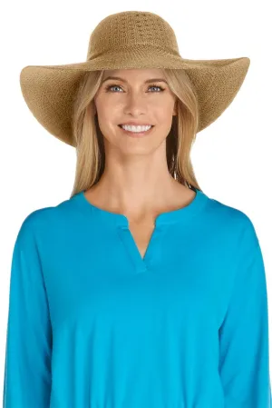 Women's Perla Packable Wide Brim Hat  |  Tan