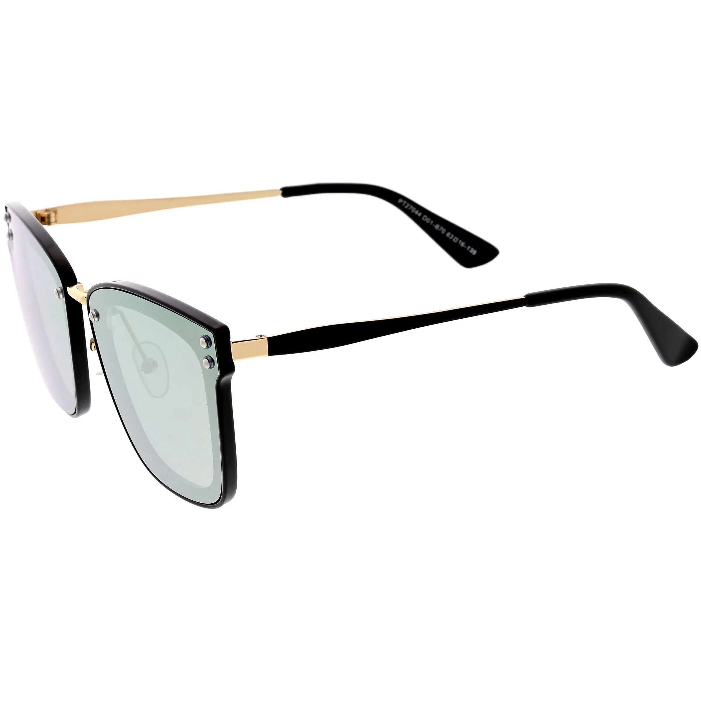 Women's Premium Flat Infinity Mirrored Polarized Lens Sunglasses C882