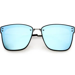 Women's Premium Flat Infinity Mirrored Polarized Lens Sunglasses C882