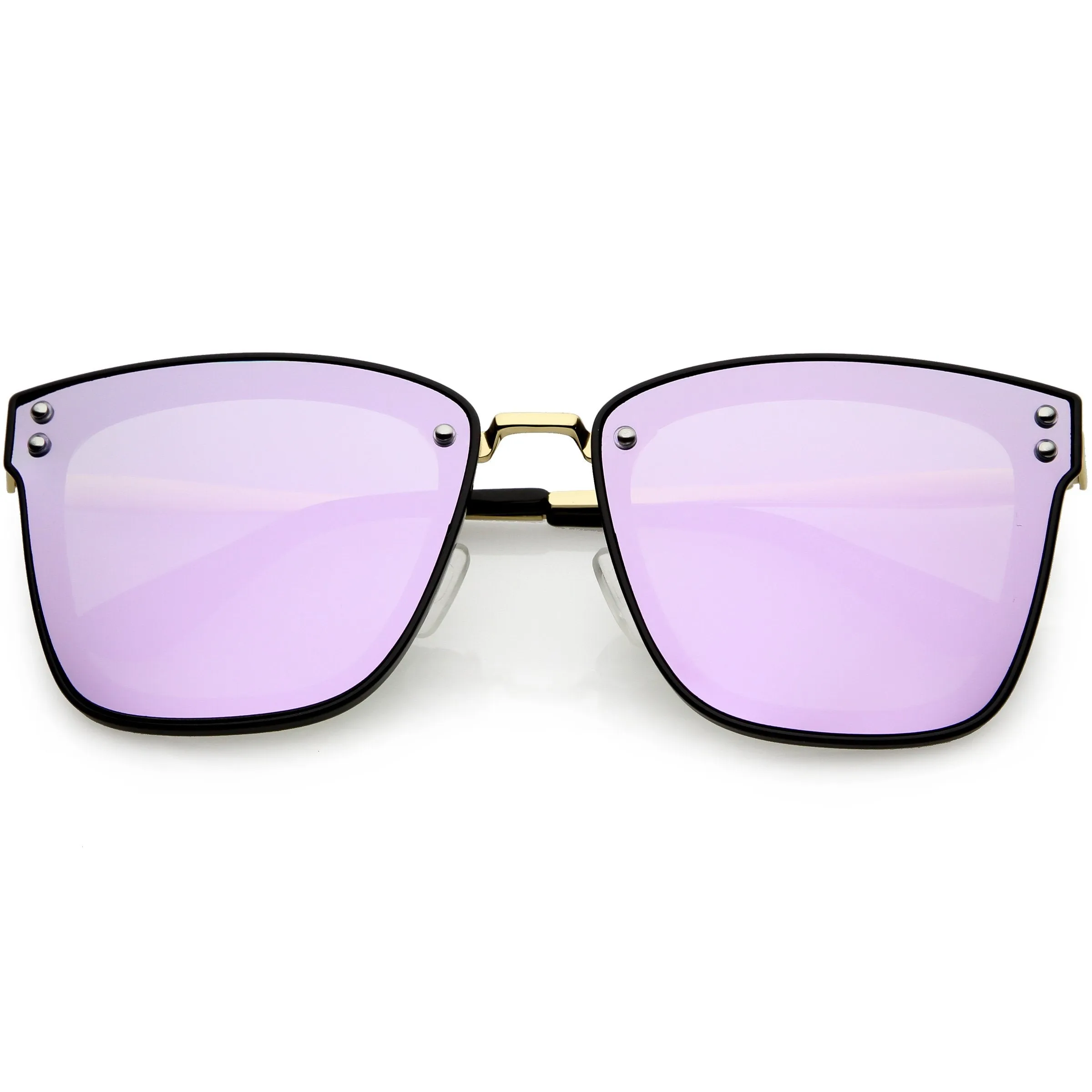 Women's Premium Flat Infinity Mirrored Polarized Lens Sunglasses C882