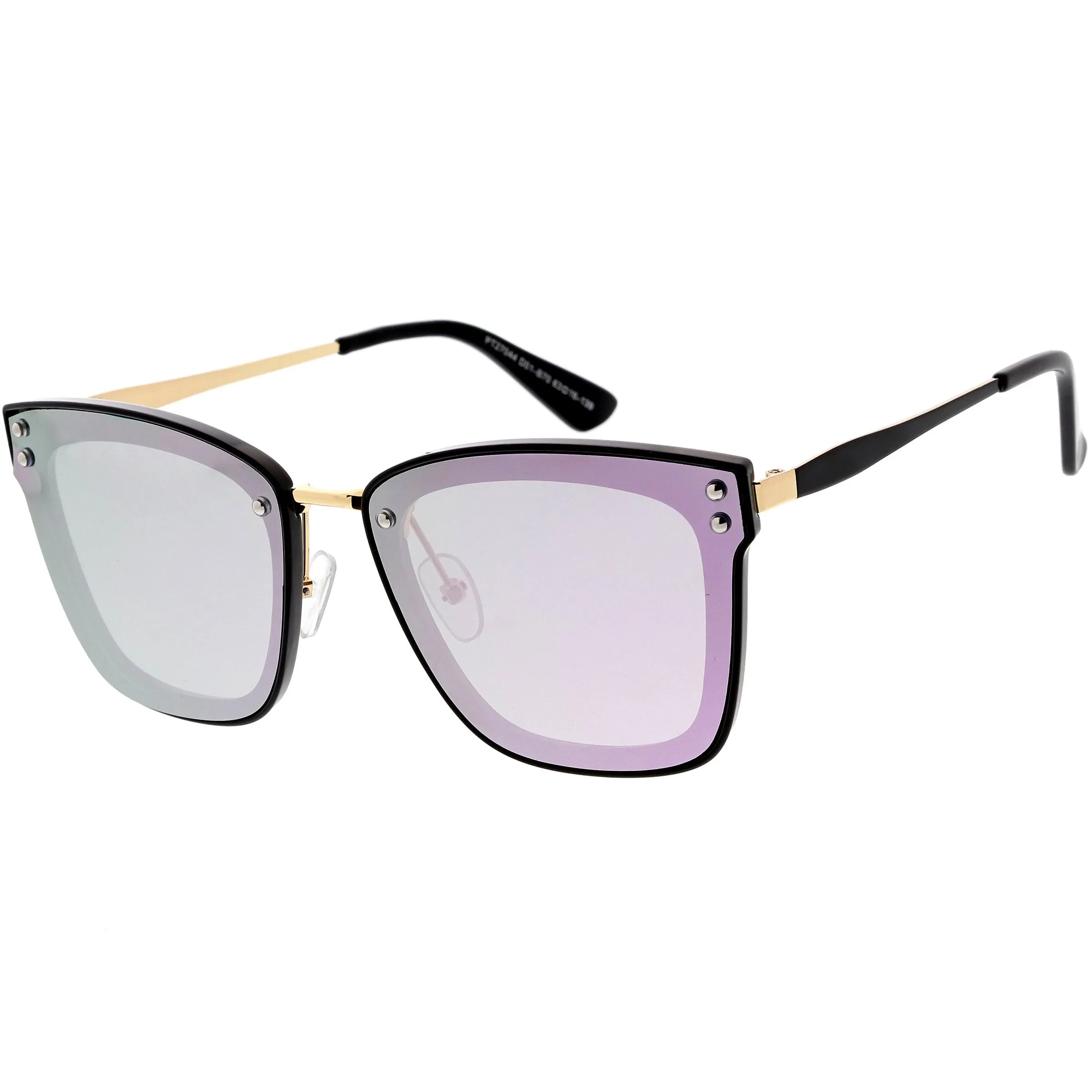 Women's Premium Flat Infinity Mirrored Polarized Lens Sunglasses C882