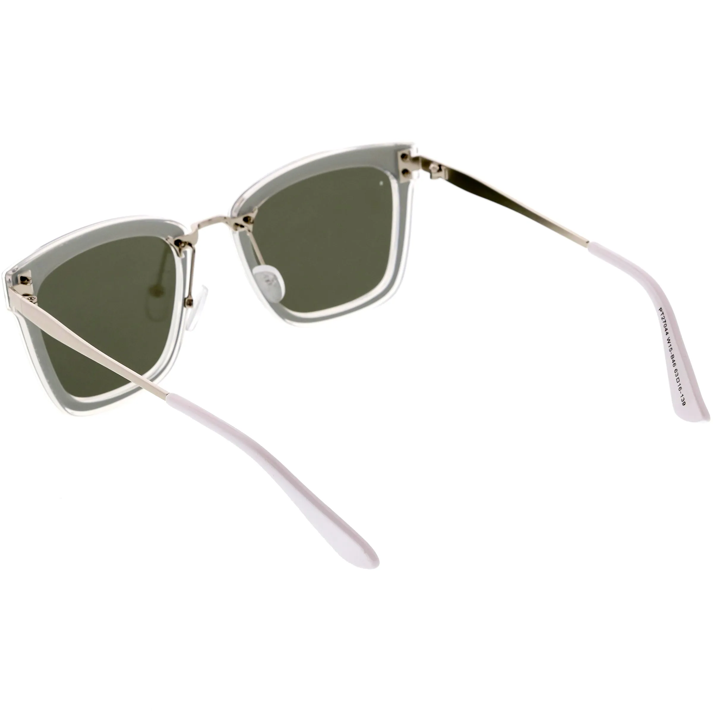Women's Premium Flat Infinity Mirrored Polarized Lens Sunglasses C882