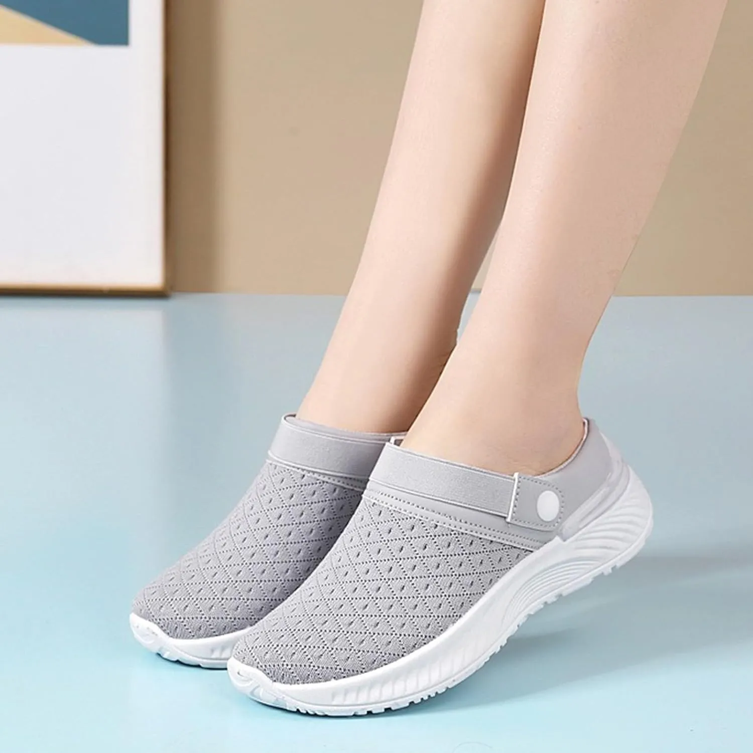 Womens Slip On Shoes Lightweight Walking Shoes Work Non Slip Sneakers Shoes Women's Gym Workout Sneaker
